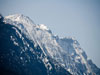 Snow capped mountains.