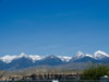 Snow capped mountains.