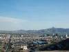 Downtown El Paso with Mexico in background.