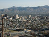 Downtown El Paso with Mexico in background.