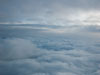 Clouds below.