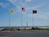 Flags at beach.