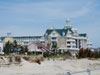 Motel along beach.