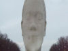large head in Millennium Park.