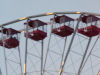 Ferris wheel close up.
