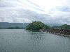 Looking across the lake towards the mountains