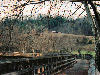 View of a barn in the distance.