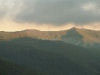 Backdrop of fall in mountains