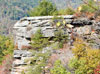 Fall colors below an overlook