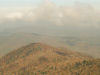 Clouds shadowing ridges