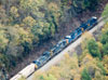 train traveling up the clinchfield railroad.